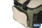 Bolsa térmica | Nevera portátil para alimentos | Correa ajustable | Adecuada para pícnic, playa, oficina, viaje | Color: verde y beige | Medidas: 35 x 25 x 27,5 cm - Cofan