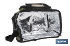 Bolsa térmica | Nevera portátil para alimentos | Correa ajustable | Adecuada para pícnic, playa, oficina, viaje | Color: verde y beige | Medidas: 35 x 25 x 27,5 cm - Cofan
