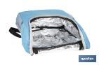 Mochila nevera isotérmica | Mochila de refrigeración | Capacidad: 10 litros | Color: Azul y gris | Medidas: 28 x 12,5 x 37 cm - Cofan