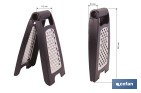 Rallador de cocina plegable con doble lado: fino y grueso | Base antideslizante | Colores aleatorios - Cofan
