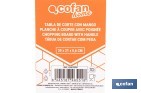 Tabla de corte antideslizante con mango ergonómico | Materiales: PP + TPE | Color: blanco con borde rojo | Disponible en diferentes medidas - Cofan