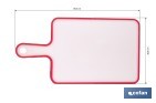 Tabla de corte antideslizante con mango ergonómico | Materiales: PP + TPE | Color: blanco con borde rojo | Disponible en diferentes medidas - Cofan