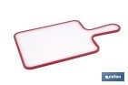 Tabla de corte antideslizante con mango ergonómico | Materiales: PP + TPE | Color: blanco con borde rojo | Disponible en diferentes medidas - Cofan