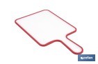 Tabla de corte antideslizante con mango ergonómico | Materiales: PP + TPE | Color: blanco con borde rojo | Disponible en diferentes medidas - Cofan