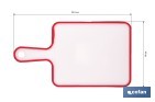 Tabla de corte antideslizante con mango ergonómico | Materiales: PP + TPE | Color: blanco con borde rojo | Disponible en diferentes medidas - Cofan