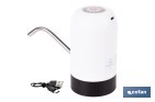 Dispensador de agua eléctrico | Grifo portátil para garrafas de agua | Adaptador universal incluido | Batería recargable de 1200 mAh con conexión USB-C - Cofan