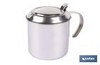 Grasera de acero inoxidable con filtro desmontable | Capacidad: 0,75 l | Disponible con icono para aceite de carne o de pescado - Cofan