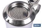 Grasera de acero inoxidable con filtro desmontable | Capacidad: 0,75 l | Disponible con icono para aceite de carne o de pescado - Cofan
