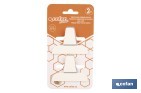 Pack de 2 pinzas para cerrar bolsas de alimentos | Color: beige - Cofan