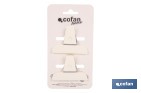 Pack de 2 pinzas para cerrar bolsas de alimentos | Color: beige - Cofan