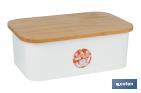 Panera con tapa de bambú | Diseño minimalista | Capacidad: 6,5 l | Perfecta para conservar pan fresco | Disponible en diferentes colores - Cofan