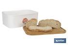 Panera con tapa de bambú | Diseño minimalista | Capacidad: 6,5 l | Perfecta para conservar pan fresco | Disponible en diferentes colores - Cofan