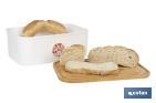 Panera con tapa de bambú | Diseño minimalista | Capacidad: 6,5 l | Perfecta para conservar pan fresco | Disponible en diferentes colores - Cofan