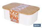 Panera con tapa de bambú | Diseño minimalista | Capacidad: 6,5 l | Perfecta para conservar pan fresco | Disponible en diferentes colores - Cofan