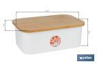 Panera con tapa de bambú | Diseño minimalista | Capacidad: 6,5 l | Perfecta para conservar pan fresco | Disponible en diferentes colores - Cofan