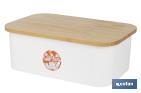 Panera con tapa de bambú | Diseño minimalista | Capacidad: 6,5 l | Perfecta para conservar pan fresco | Disponible en diferentes colores - Cofan