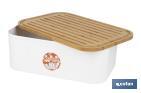 Panera con tapa de bambú | Diseño minimalista | Capacidad: 6,5 l | Perfecta para conservar pan fresco | Disponible en diferentes colores - Cofan