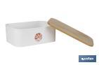 Panera con tapa de bambú | Diseño minimalista | Capacidad: 6,5 l | Perfecta para conservar pan fresco | Disponible en diferentes colores - Cofan