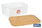 Panera con tapa de bambú | Diseño minimalista | Capacidad: 6,5 l | Perfecta para conservar pan fresco | Disponible en diferentes colores - Cofan