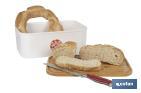 Panera con tapa de bambú | Diseño minimalista | Capacidad: 6,5 l | Perfecta para conservar pan fresco | Disponible en diferentes colores - Cofan