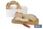 Panera con tapa de bambú | Diseño minimalista | Capacidad: 6,5 l | Perfecta para conservar pan fresco | Disponible en diferentes colores - Cofan