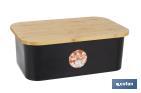 Panera con tapa de bambú | Diseño minimalista | Capacidad: 6,5 l | Perfecta para conservar pan fresco | Disponible en diferentes colores - Cofan
