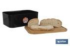 Panera con tapa de bambú | Diseño minimalista | Capacidad: 6,5 l | Perfecta para conservar pan fresco | Disponible en diferentes colores - Cofan