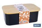 Panera con tapa de bambú | Diseño minimalista | Capacidad: 6,5 l | Perfecta para conservar pan fresco | Disponible en diferentes colores - Cofan