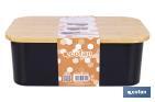 Panera con tapa de bambú | Diseño minimalista | Capacidad: 6,5 l | Perfecta para conservar pan fresco | Disponible en diferentes colores - Cofan