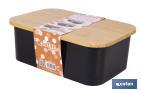 Panera con tapa de bambú | Diseño minimalista | Capacidad: 6,5 l | Perfecta para conservar pan fresco | Disponible en diferentes colores - Cofan