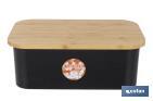 Panera con tapa de bambú | Diseño minimalista | Capacidad: 6,5 l | Perfecta para conservar pan fresco | Disponible en diferentes colores - Cofan
