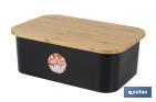 Panera con tapa de bambú | Diseño minimalista | Capacidad: 6,5 l | Perfecta para conservar pan fresco | Disponible en diferentes colores - Cofan