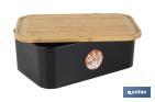 Panera con tapa de bambú | Diseño minimalista | Capacidad: 6,5 l | Perfecta para conservar pan fresco | Disponible en diferentes colores - Cofan