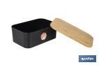 Panera con tapa de bambú | Diseño minimalista | Capacidad: 6,5 l | Perfecta para conservar pan fresco | Disponible en diferentes colores - Cofan