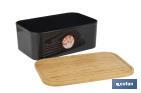 Panera con tapa de bambú | Diseño minimalista | Capacidad: 6,5 l | Perfecta para conservar pan fresco | Disponible en diferentes colores - Cofan