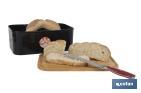 Panera con tapa de bambú | Diseño minimalista | Capacidad: 6,5 l | Perfecta para conservar pan fresco | Disponible en diferentes colores - Cofan