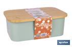 Panera con tapa de bambú | Diseño minimalista | Capacidad: 6,5 l | Perfecta para conservar pan fresco | Disponible en diferentes colores - Cofan