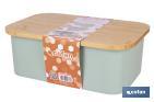 Panera con tapa de bambú | Diseño minimalista | Capacidad: 6,5 l | Perfecta para conservar pan fresco | Disponible en diferentes colores - Cofan