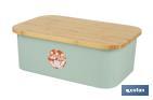 Panera con tapa de bambú | Diseño minimalista | Capacidad: 6,5 l | Perfecta para conservar pan fresco | Disponible en diferentes colores - Cofan