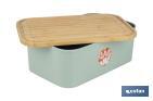 Panera con tapa de bambú | Diseño minimalista | Capacidad: 6,5 l | Perfecta para conservar pan fresco | Disponible en diferentes colores - Cofan