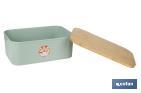 Panera con tapa de bambú | Diseño minimalista | Capacidad: 6,5 l | Perfecta para conservar pan fresco | Disponible en diferentes colores - Cofan
