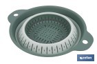 Escurridor plegable con asas y capacidad para 1,8 litros | Color: verde | Ahorro de espacio | Ideal para frutas, verduras y pasta - Cofan