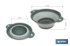 Escurridor plegable con asas y capacidad para 1,8 litros | Color: verde | Ahorro de espacio | Ideal para frutas, verduras y pasta - Cofan