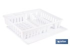 Escurreplatos blanco con bandeja | Gran capacidad para un secado ordenado cm - Cofan