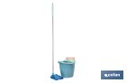 PACK DE FREGONA CON CUBO Y ESCURRIDOR FÁCIL | CAPACIDAD DE CUBO DE 14 LITROS