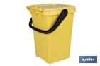 Contenedor de reciclaje amarillo | Cubo para residuos de plásticos y envases | Capacidad 25 litros - Cofan