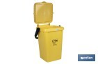 Contenedor de reciclaje amarillo | Cubo para residuos de plásticos y envases | Capacidad 25 litros - Cofan