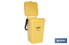 Contenedor de reciclaje amarillo | Cubo para residuos de plásticos y envases | Capacidad 25 litros - Cofan