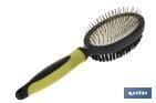 PET COMB | DOUBLE SIDED GROOMING BRUSH | GREEN AND BLACK