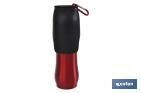 Portable dog water bottle | Capacity: 750ml | Cherry red coloured - Cofan